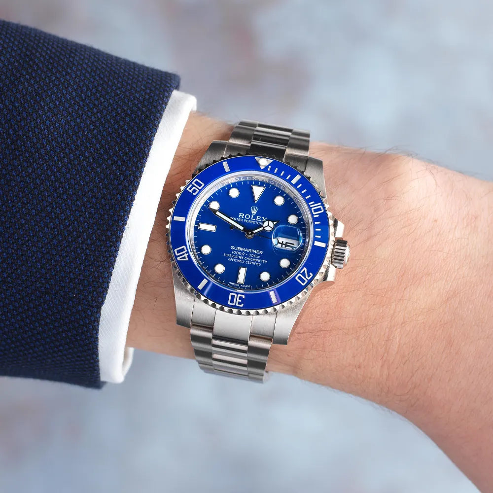 Rolex Submariner men's mirror watch, blue dial – view 8