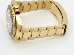 Rolex Submariner men's mirror watch, black dial, gold-tone stainless steel bracelet – view 5