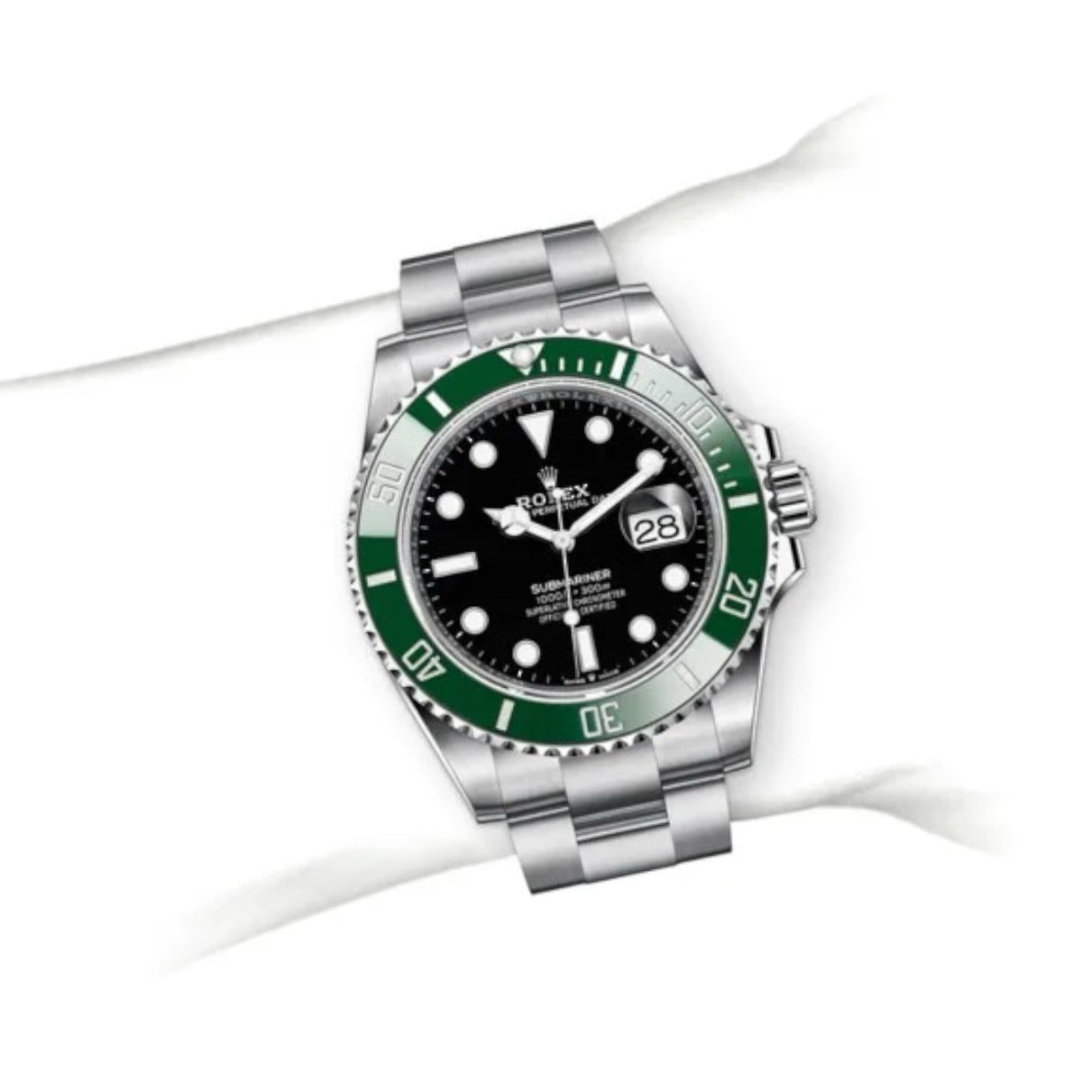 Rolex Submariner men's mirror watch, black dial – view 2