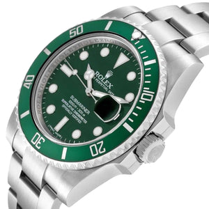 Rolex Submariner men's mirror watch, green dial – view 3