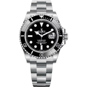 Rolex Submariner 41mm Men's Mirror Automatic Watch – Black Dial & Silver Stainless Steel Bracelet