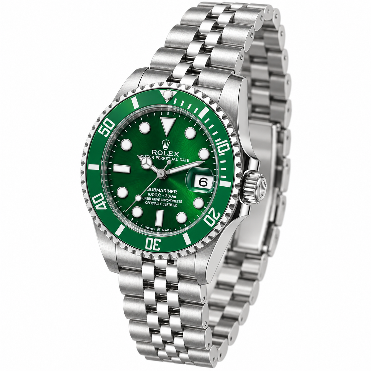 Rolex Submariner 36mm unisex mirror watch, green dial, green bezel – view 3