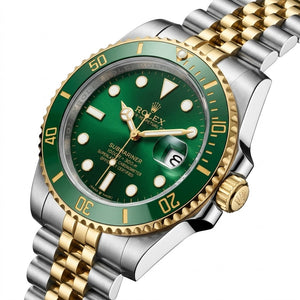 Rolex Submariner 36mm unisex mirror watch, green dial, green bezel – view 4