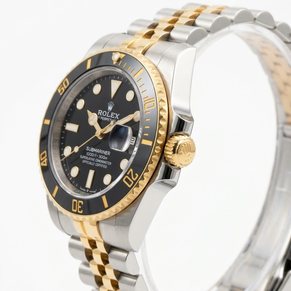 Rolex Submariner 36mm unisex mirror watch, black dial, black bezel – view 5