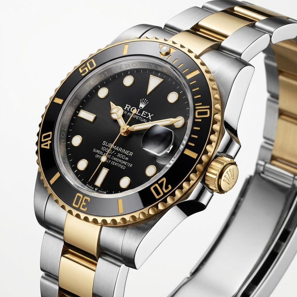 Rolex Submariner 36mm unisex mirror watch, black dial, black bezel – view 3