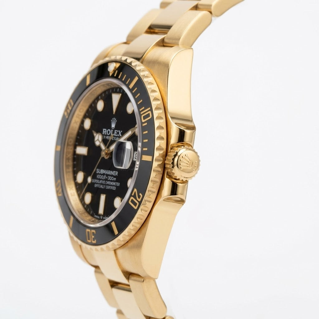 Rolex Submariner 36mm unisex mirror watch, black dial, black bezel – view 5