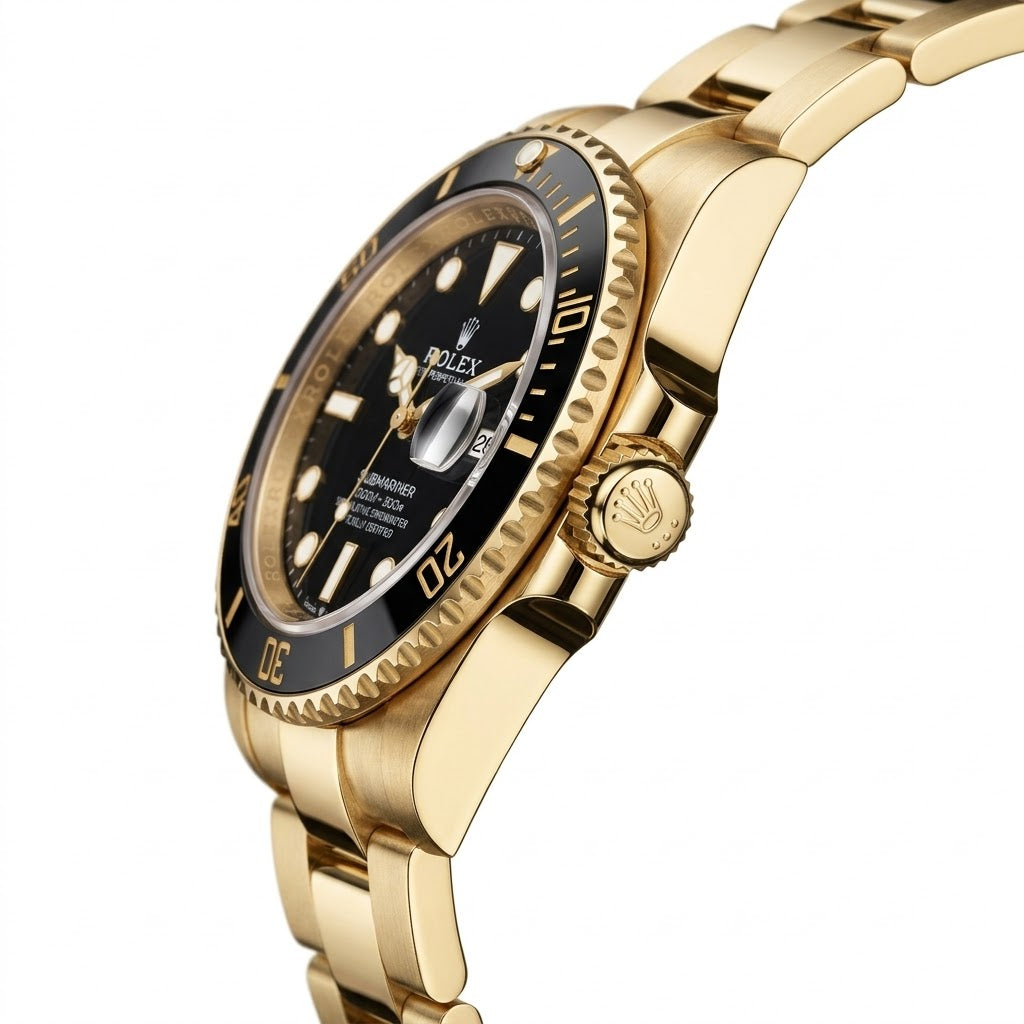 Rolex Submariner 36mm unisex mirror watch, black dial, black bezel – view 3