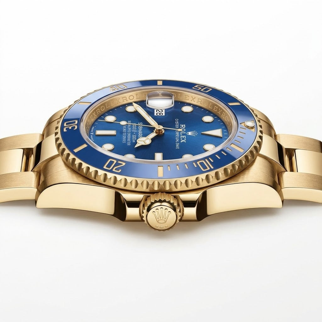 Rolex Submariner 36mm unisex mirror watch, blue dial, blue bezel – view 5