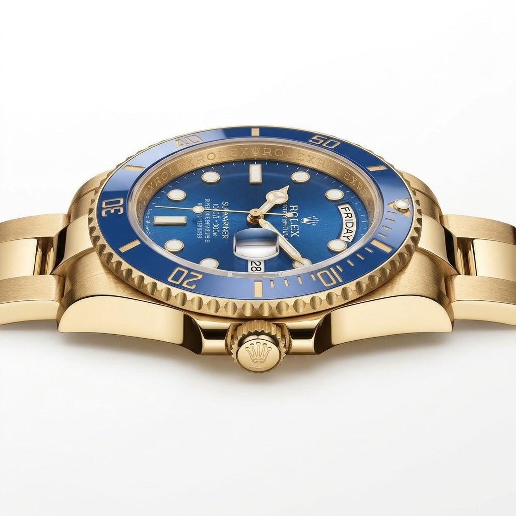 Rolex Submariner 36mm unisex mirror watch, blue dial, blue bezel – view 6