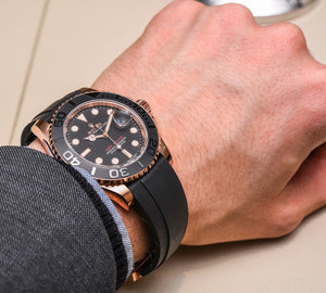 Rolex Yacht-Master men's mirror watch, black dial – view 8