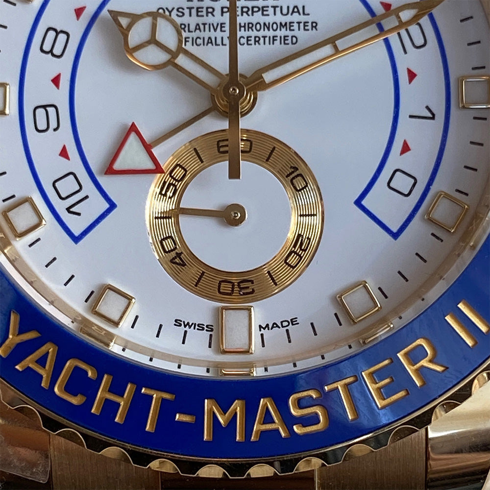 Rolex Yacht-Master men's mirror watch, white dial – view 12