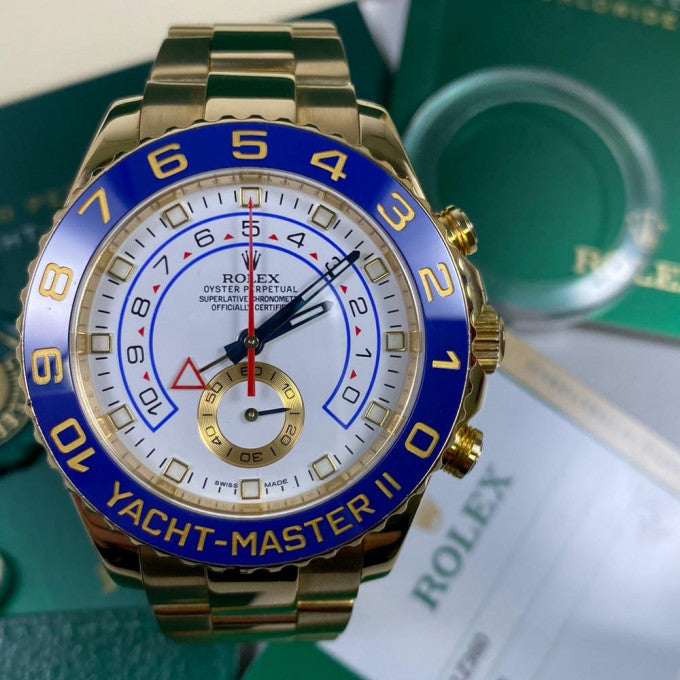 Rolex Yacht-Master men's mirror watch, white dial – view 4