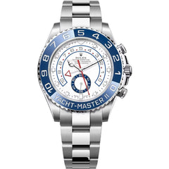Rolex Yacht-Master II 44mm Men's Mirror Automatic Watch – White Dial & Silver Stainless Steel Bracelet
