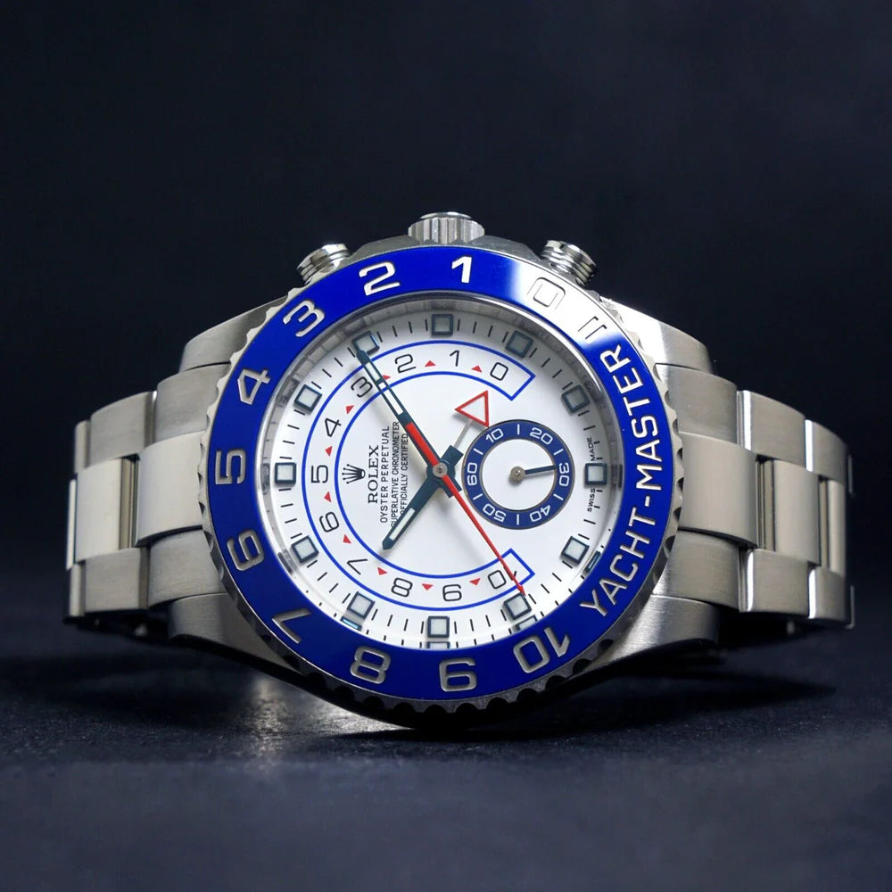 Rolex Yacht-Master II men's mirror watch, white dial – view 7