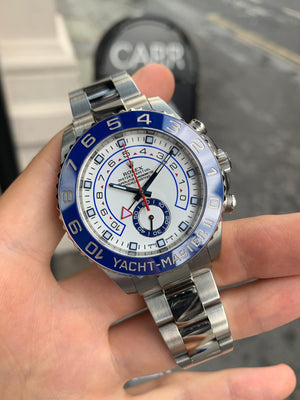 Rolex Yacht-Master II men's mirror watch, white dial – view 8