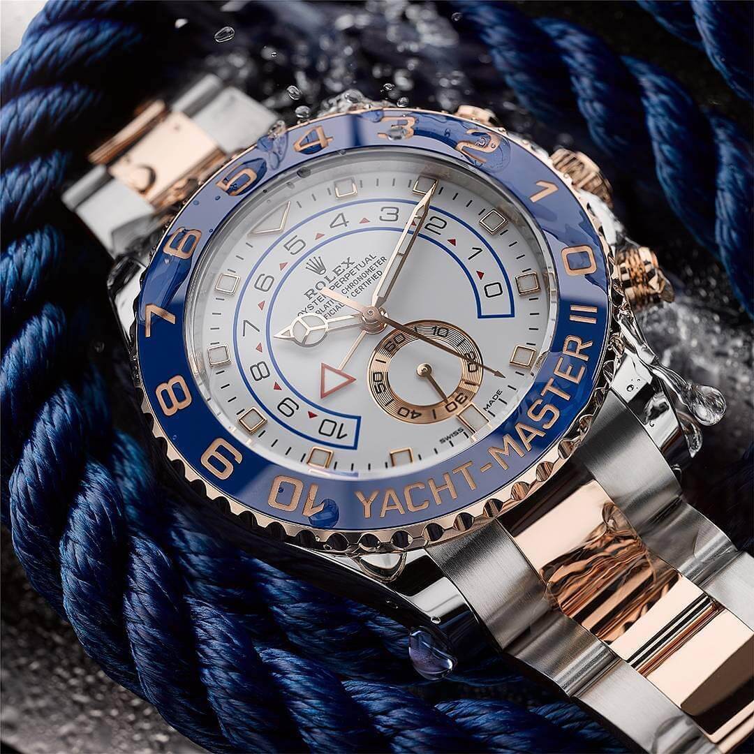 Rolex Yacht-Master II men's mirror watch, white dial – view 10
