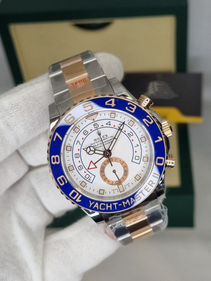 Rolex Yacht-Master II men's mirror watch, white dial – view 5