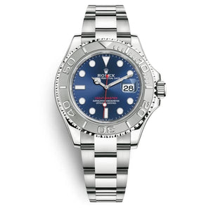 Rolex Yacht-Master 44mm Men's Mirror Automatic Watch – Blue Dial & Silver Stainless Steel Bracelet