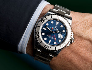 Rolex Yacht-Master men's mirror watch, blue dial – view 4