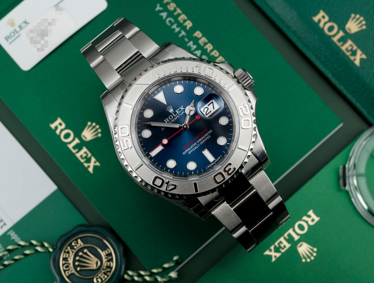 Rolex Yacht-Master men's mirror watch, blue dial – view 6