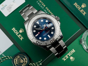 Rolex Yacht-Master men's mirror watch, blue dial – view 6