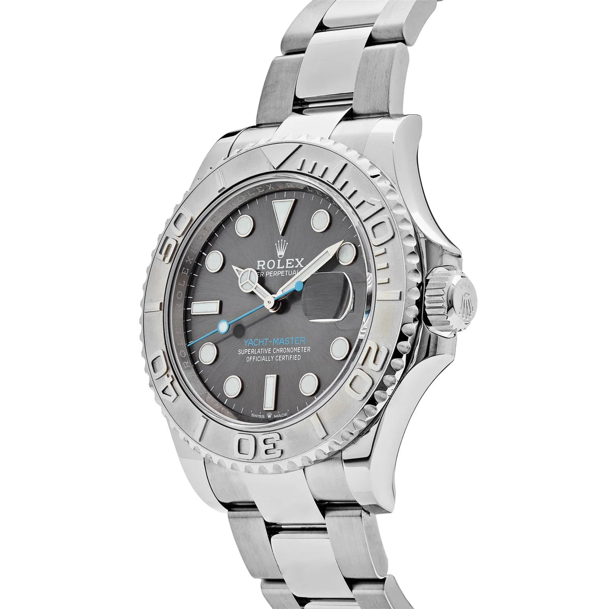 Rolex Yacht-Master men's mirror watch, silver dial – view 3