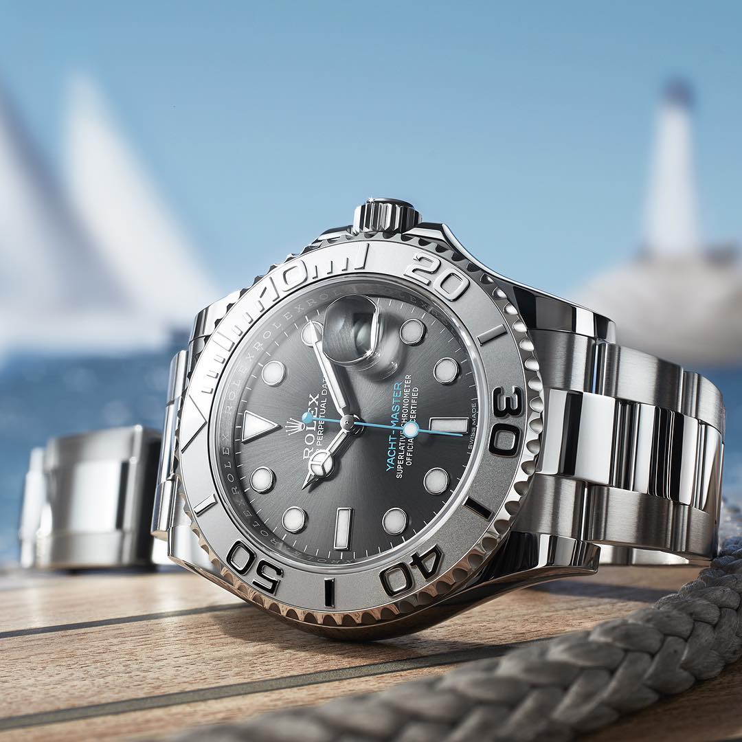Rolex Yacht-Master men's mirror watch, silver dial – view 4