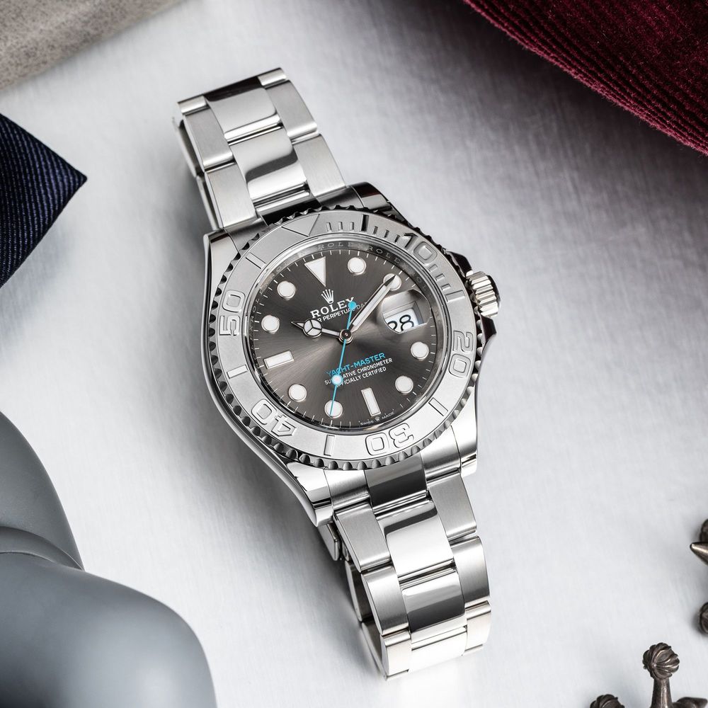 Rolex Yacht-Master men's mirror watch, silver dial – view 5