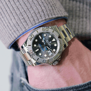 Rolex Yacht-Master men's mirror watch, silver dial – view 6