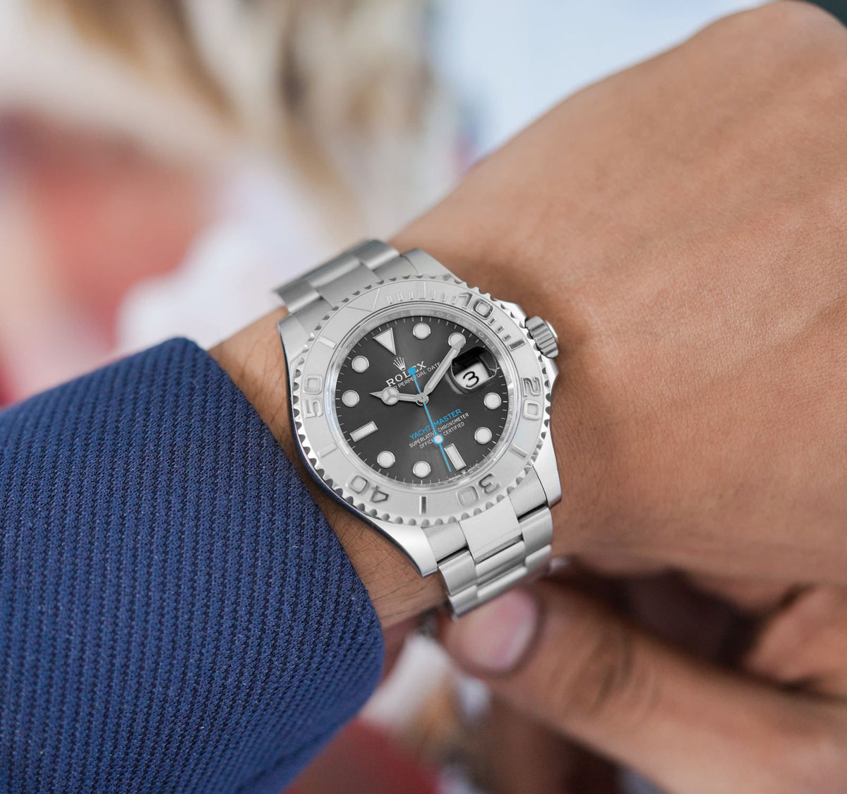 Rolex Yacht-Master men's mirror watch, silver dial – view 7