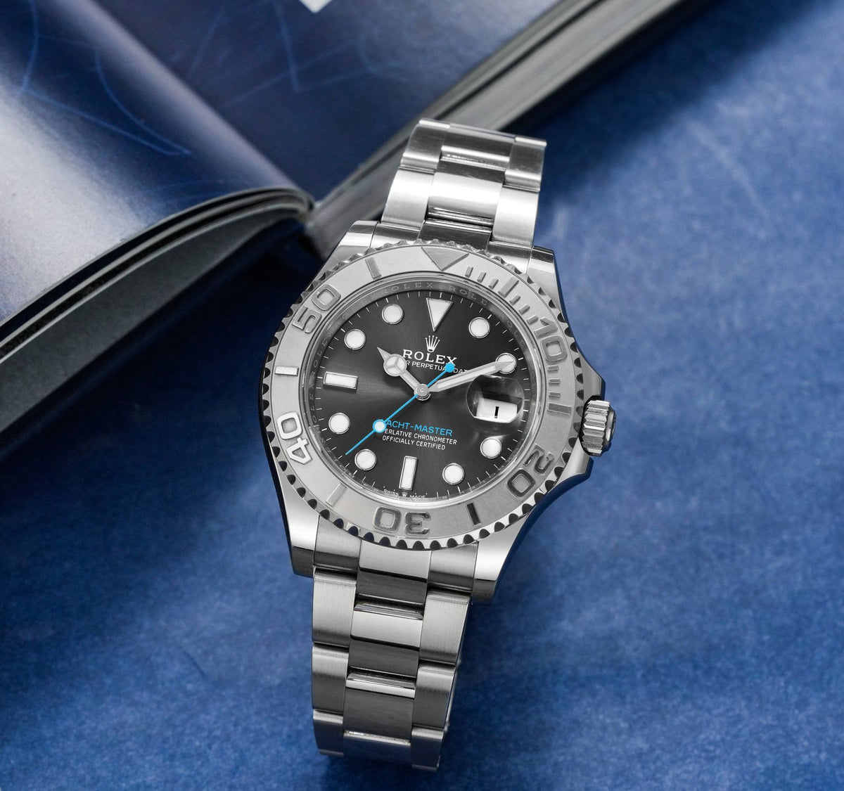 Rolex Yacht-Master men's mirror watch, silver dial – view 8