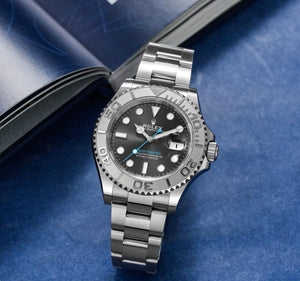 Rolex Yacht-Master men's mirror watch, silver dial – view 8