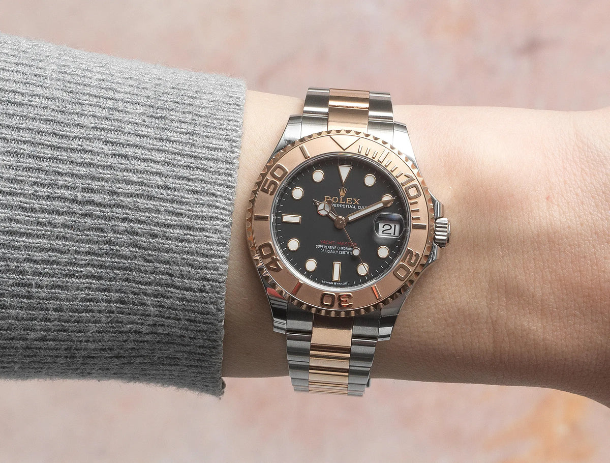 Rolex Yacht-Master men's mirror watch, black dial – view 3