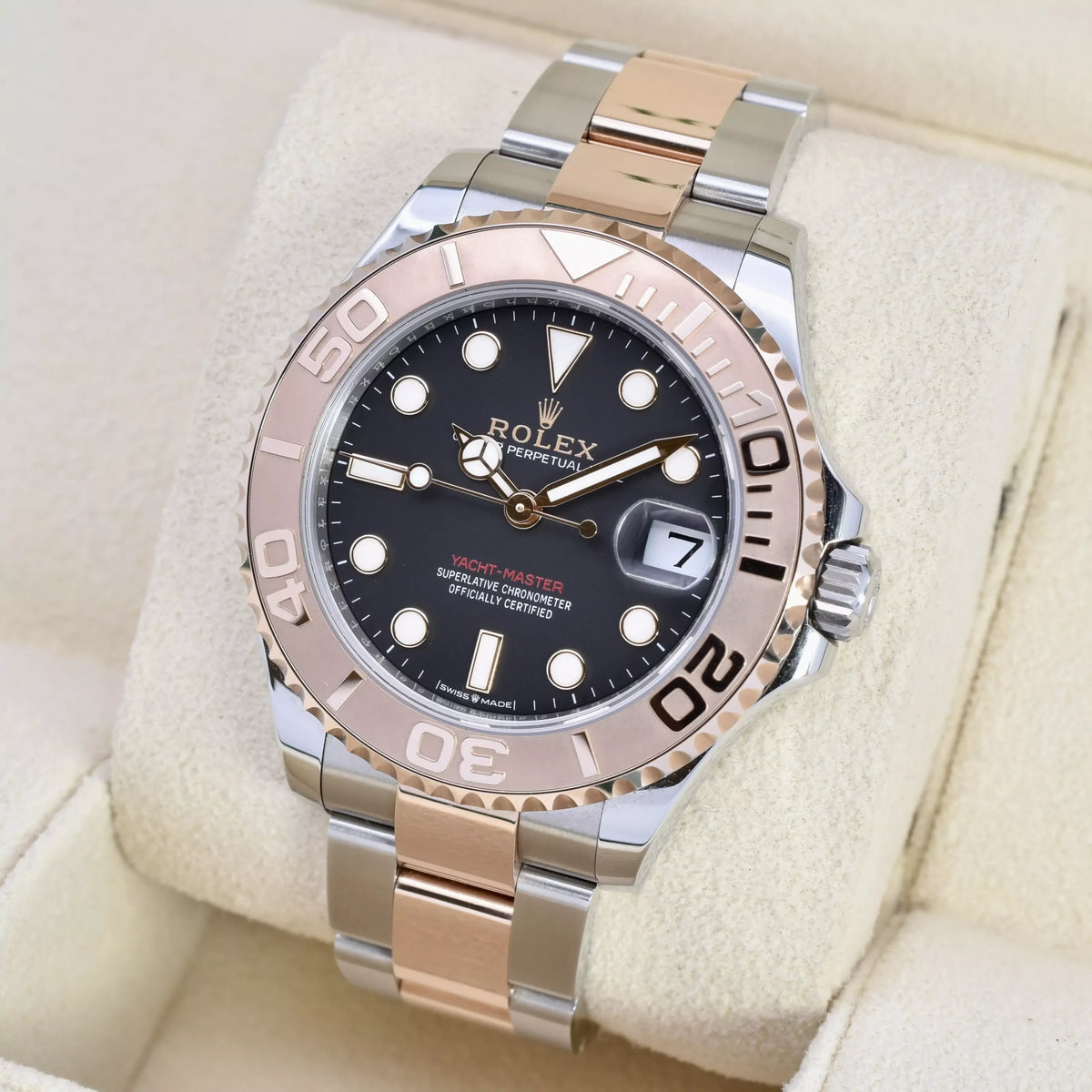 Rolex Yacht-Master men's mirror watch, black dial – view 4