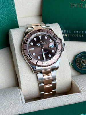 Rolex Yacht-Master men's mirror watch, brown dial – view 4