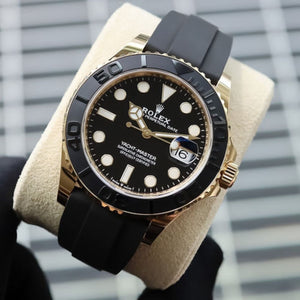 Rolex Yacht-Master men's mirror watch, black dial – view 2