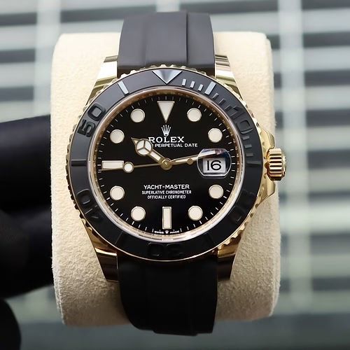 Rolex Yacht-Master men's mirror watch, black dial – view 6