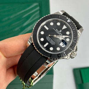 Rolex Yacht-Master men's mirror watch, black dial – view 10