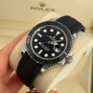 Rolex Yacht-Master men's mirror watch, black dial – view 3