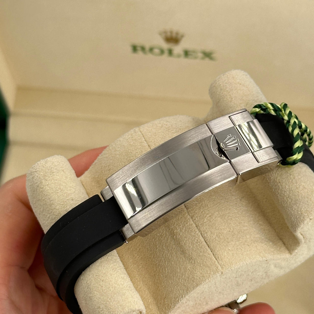 Rolex Yacht-Master men's mirror watch, black dial – view 8