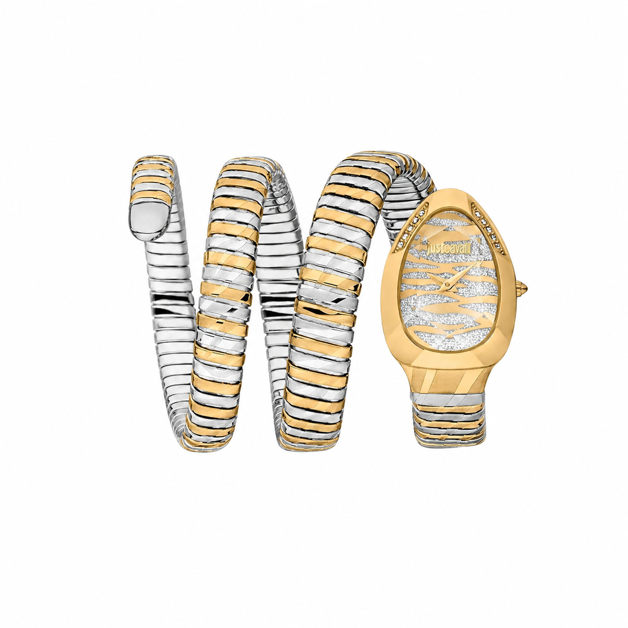 Just Cavalli Signature Snake JC1L226M0055 Glitter Dial Two-Tone Women's Watch