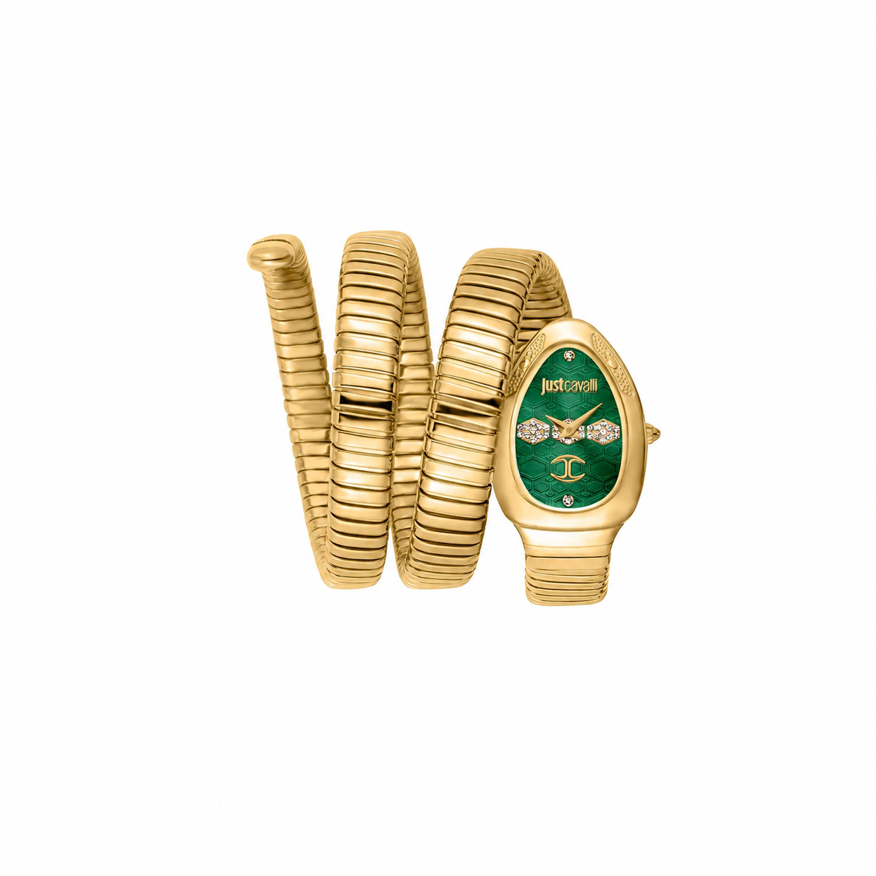 Just Cavalli Signature Snake JC1L232M0035 Green Dial Gold-Tone Women's Watch
