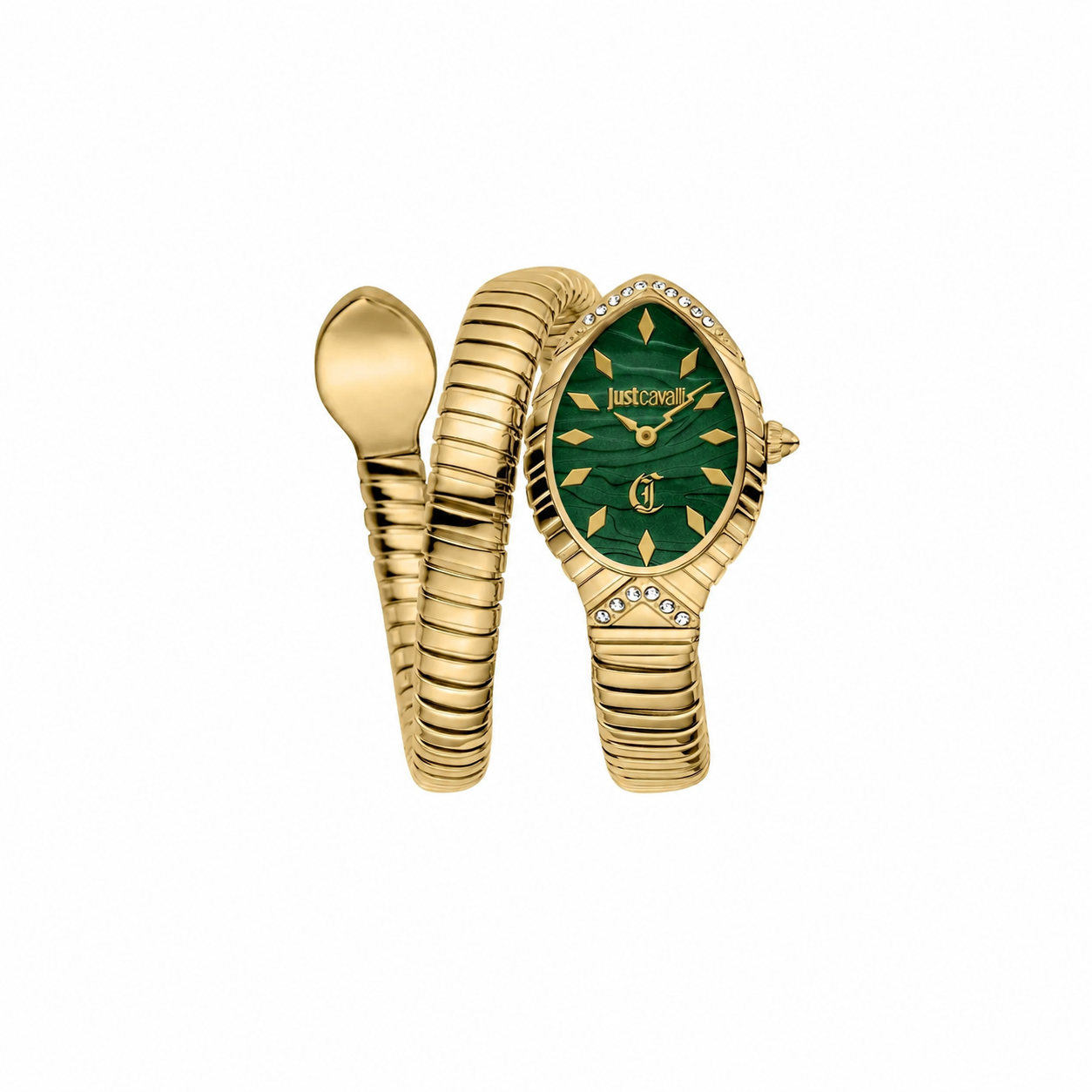 Just Cavalli Signature Snake JC1L322M0035 Green Dial Gold-Tone Women's Watch