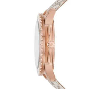 عرض جانبي لساعة Michael Kors MK6980 يوضح الإطار الرياضي الأنيق