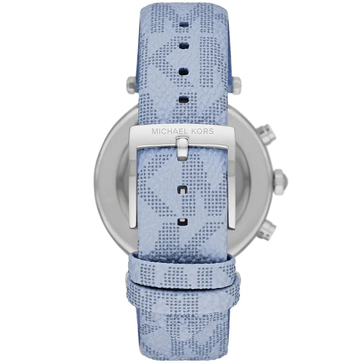 إبزيم ساعة مايكل كورس MK6936 فضي أصلي وسير جلد طبيعي