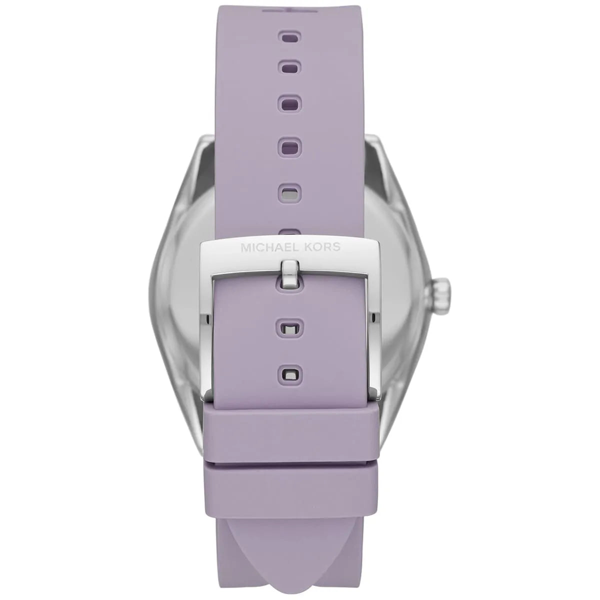 إبزيم ساعة مايكل كورس MK7143 فضي أصلي وسير رابر