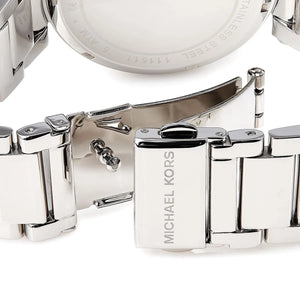 قفل ساعة مايكل كورس MK5925 السيلفر الأصلي المحفور بشعار الماركة