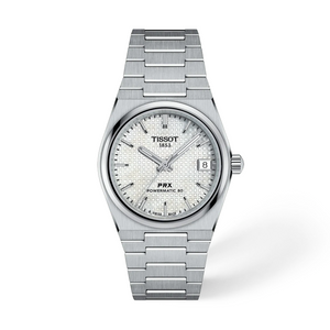 Tissot PRX T137.207.11.111.00 Unisex Automatic Watch – White Mother-of-Pearl Dial & Silver Stainless Steel Strap | ساعة تيسو PRX للجنسين مينا أبيض