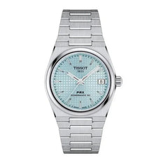 Tissot PRX T137.207.11.351.00 Unisex Automatic Watch – Ice Blue Dial & Silver Stainless Steel Strap | ساعة تيسو PRX للجنسين مينا أزرق ثلجي