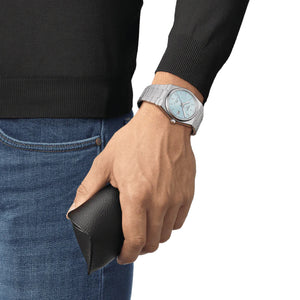 Tissot PRX T137.207.11.351.00 Unisex Automatic Watch – Ice Blue Dial & Silver Stainless Steel Strap – view 3